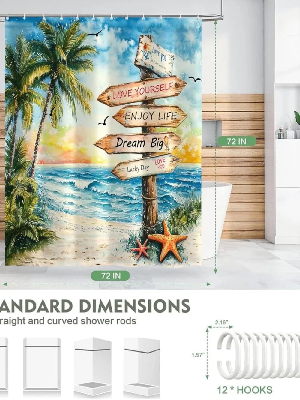 ($5 SALE) Tropical Paradise Shower Curtain
